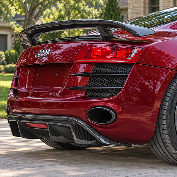 Carbon Fiber Rear Diffuser V3 - Audi R8 Gen 1 V10 (2009-2015) — edited rendering 3