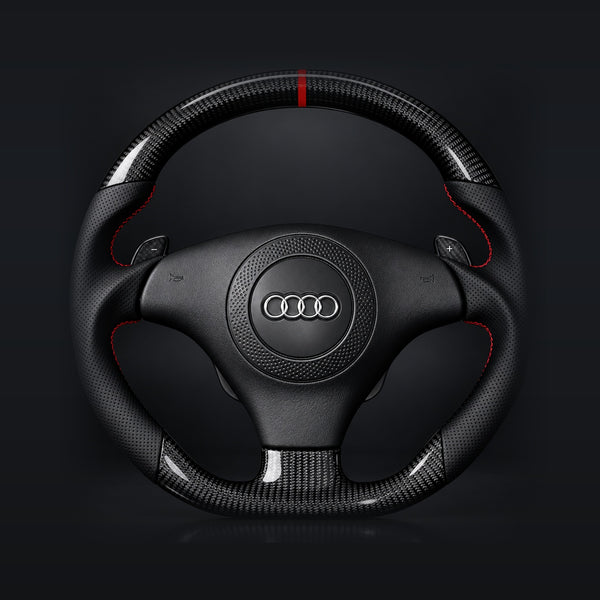 A4 / S4 B6, A6 / RS6 C5 carbon fiber steering wheel - EuroSpeed