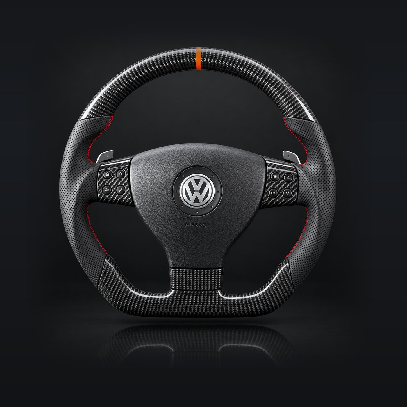 Golf MK5 carbon fiber steering wheel - EuroSpeed