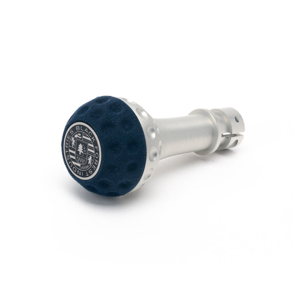 BFI GSB Heavy Weight Shift Knob, Auto / DSG, Golf Ball for Volkswagen Passat, Atlas, Eos, Passat CC & More (1999–2026) - Royal Blue Alcantara / Machined Finish