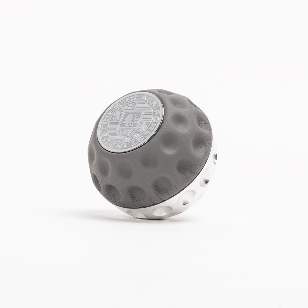 BFI GSB Heavy Weight Shift Knob, CAE Shifter - Graphite Gray Napa Leather / Machined Finish