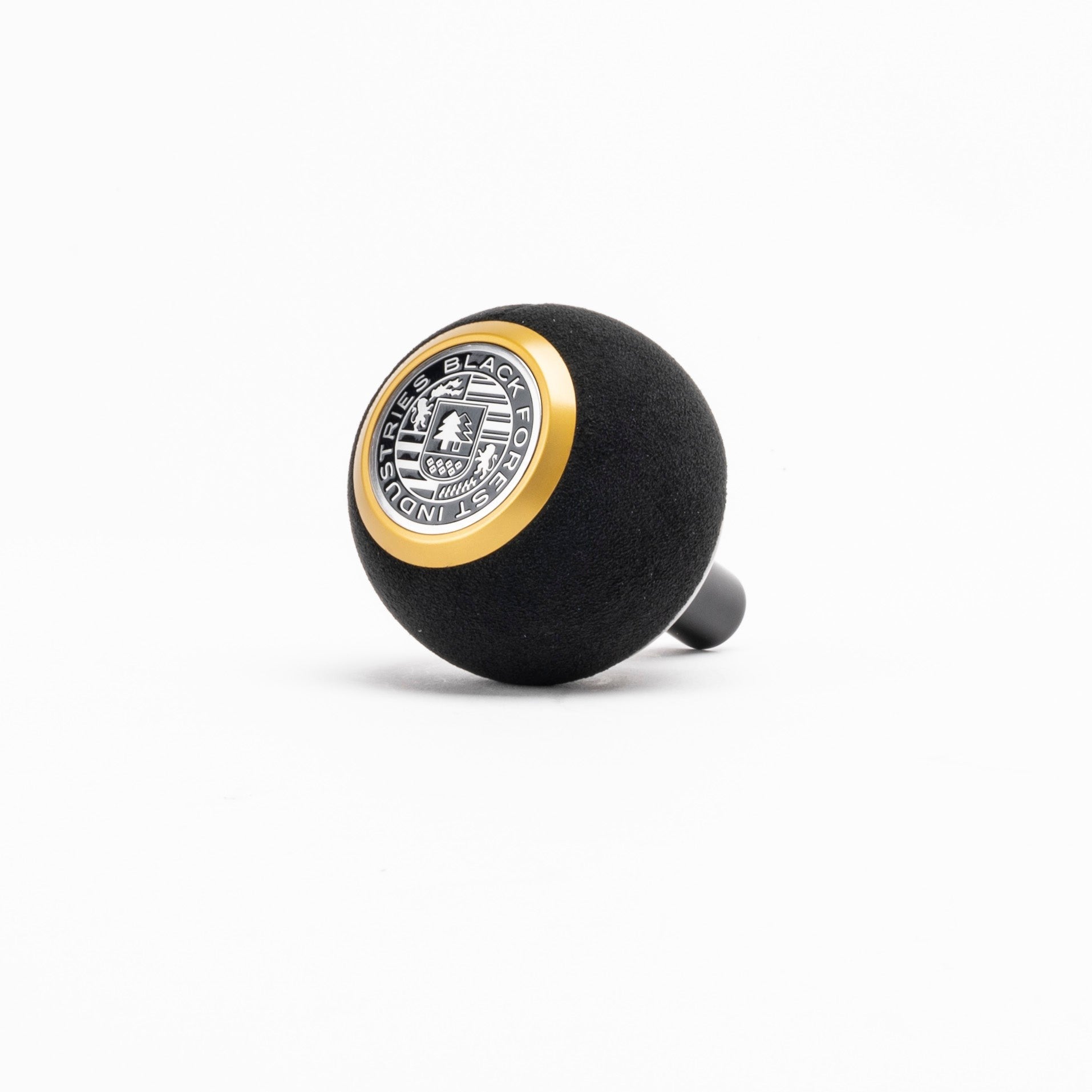 BFI GS2 Heavy Weight Shift Knob for Audi R8 42 / 4S (2006–2024) - Black Alcantara / Black Anodized w/ Gold Top / V2