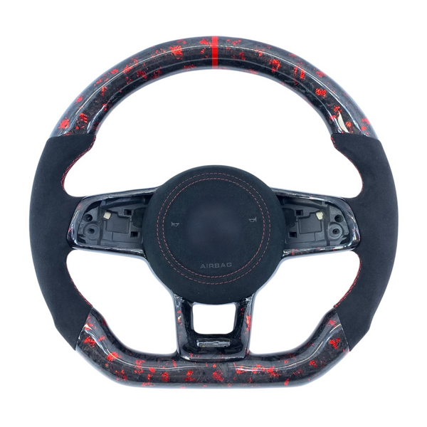 Carbon Fiber Steering Wheel for VW Golf MK7/7.5, Jetta, Tiguan, Scirocco, Polo, T-Roc - EuroSpeed