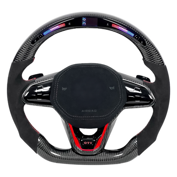 Carbon Fiber Steering Wheel for Golf MK8, Jetta, Passat, Arteon, Tiguan, Taos, Polo, Atlas, ID.4