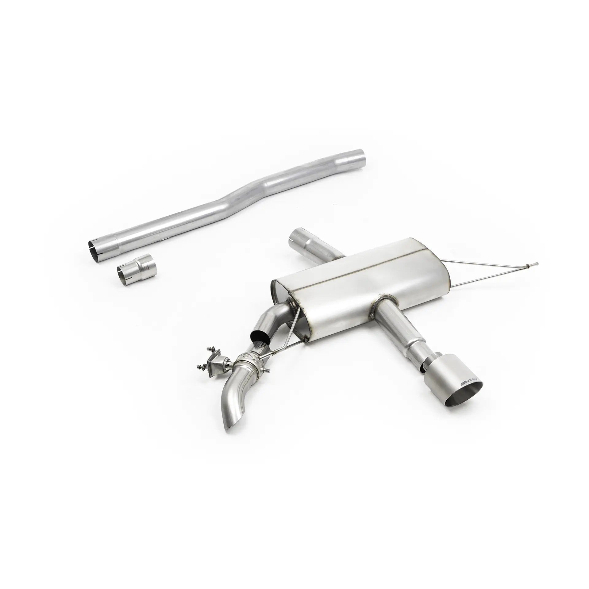 Milltek Sport Non-Resonated GPF-Back Exhaust - Brushed Titanium Tips for Mini Cooper JCW F66 (2024–2026)