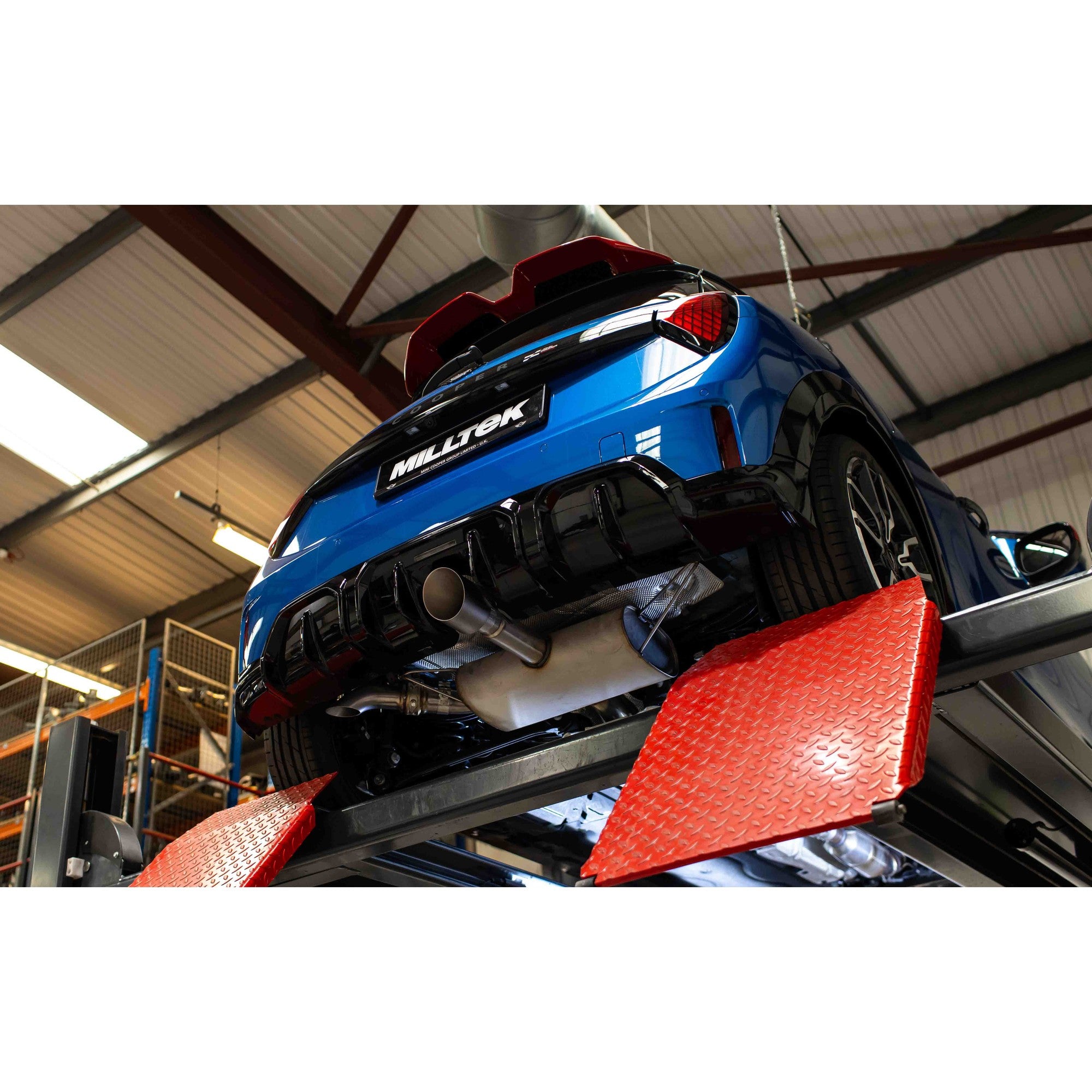 Milltek Sport Non-Resonated GPF-Back Exhaust - Brushed Titanium Tips for Mini Cooper JCW F66 (2024–2026)