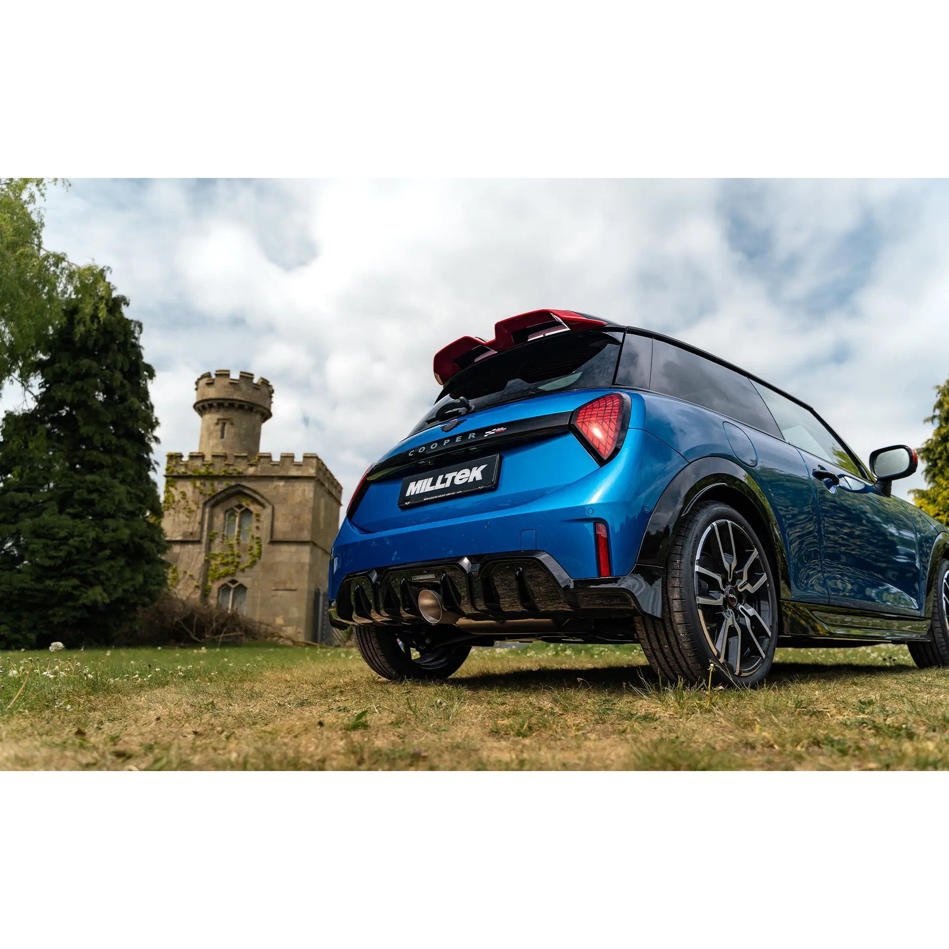Milltek Sport Non-Resonated GPF-Back Exhaust - Brushed Titanium Tips for Mini Cooper JCW F66 (2024–2026)
