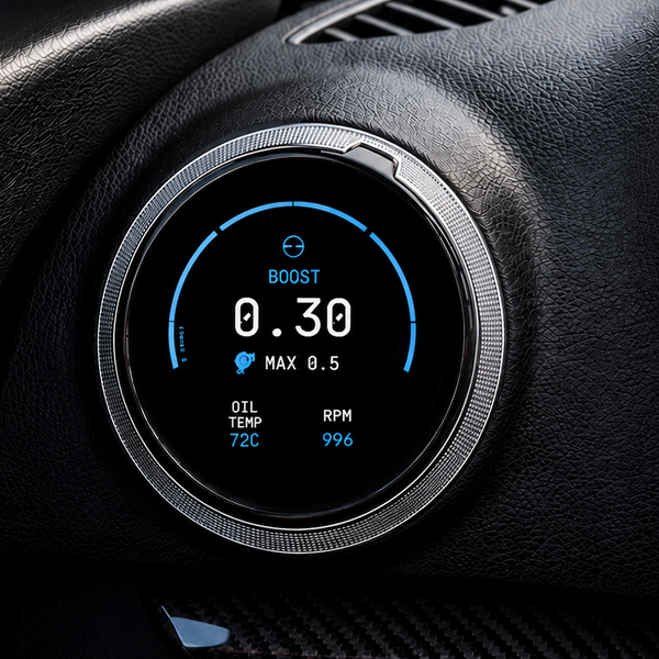 Zeroline Vent Gauge close-up in Blue