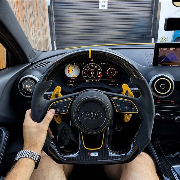Zeroline Vent Gauge installed in Audi 8V dashboard vent