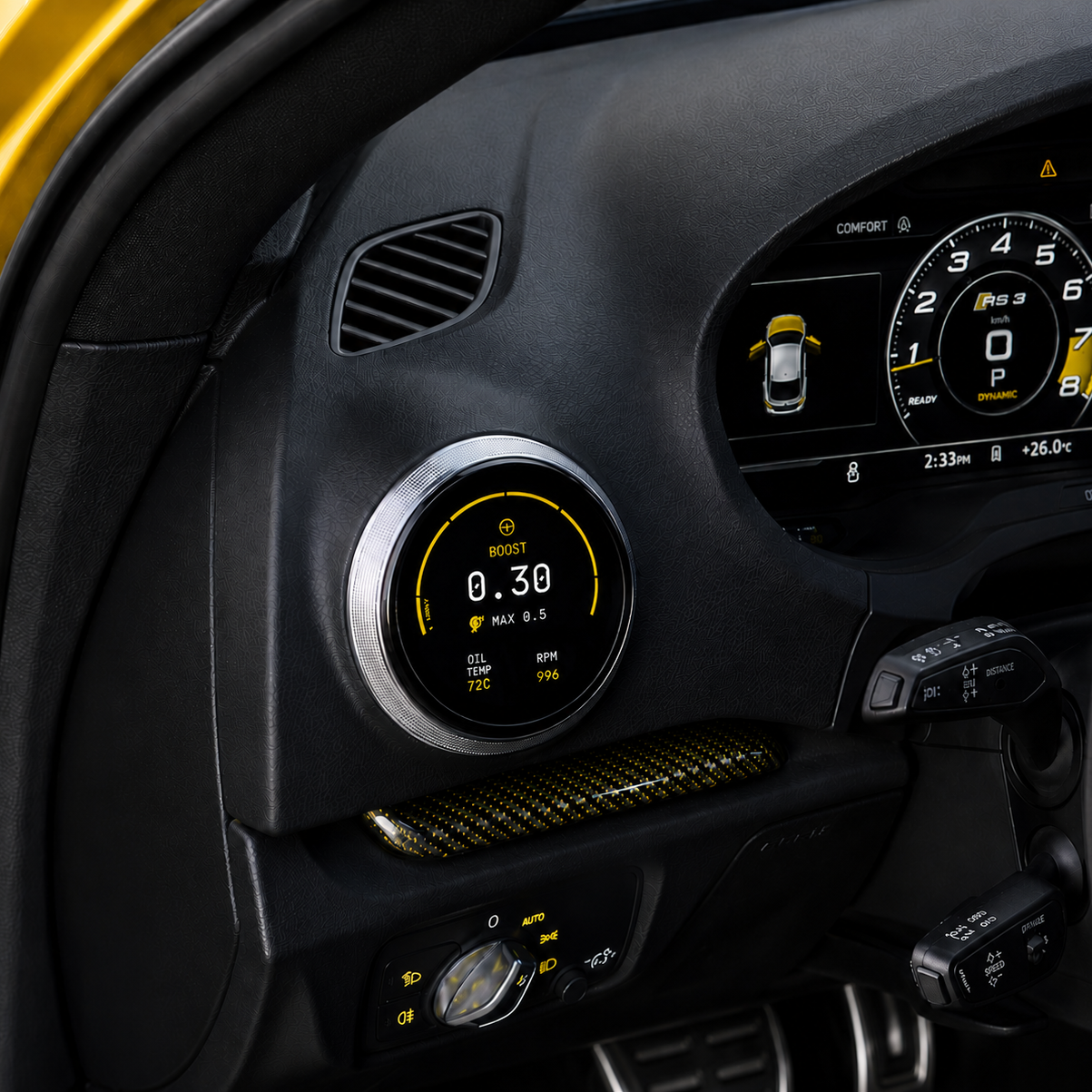 Zeroline Vent Gauge in Yellow